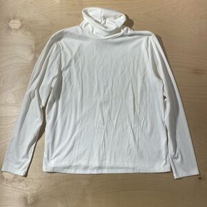 French Laundry Ribbed White Top Large (QQ)